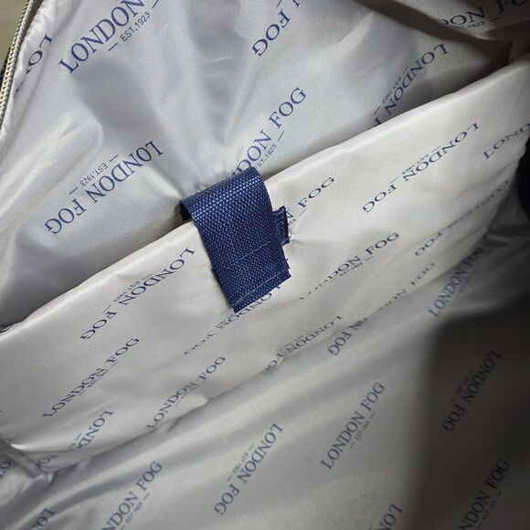 London Fog Yorkshire Large Satchel Bag Navy Blue New with Tags - Picture 11 of 13